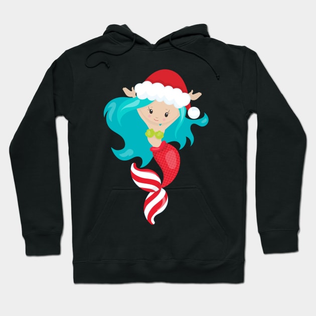 Christmas Mermaid Hoodie by DANPUBLIC